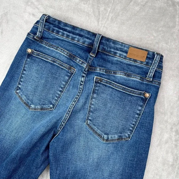Judy Blue Jeans Womens‎ 26 Blue Boyfriend Fit Distress Patched Stretch Denim - Picture 15 of 15